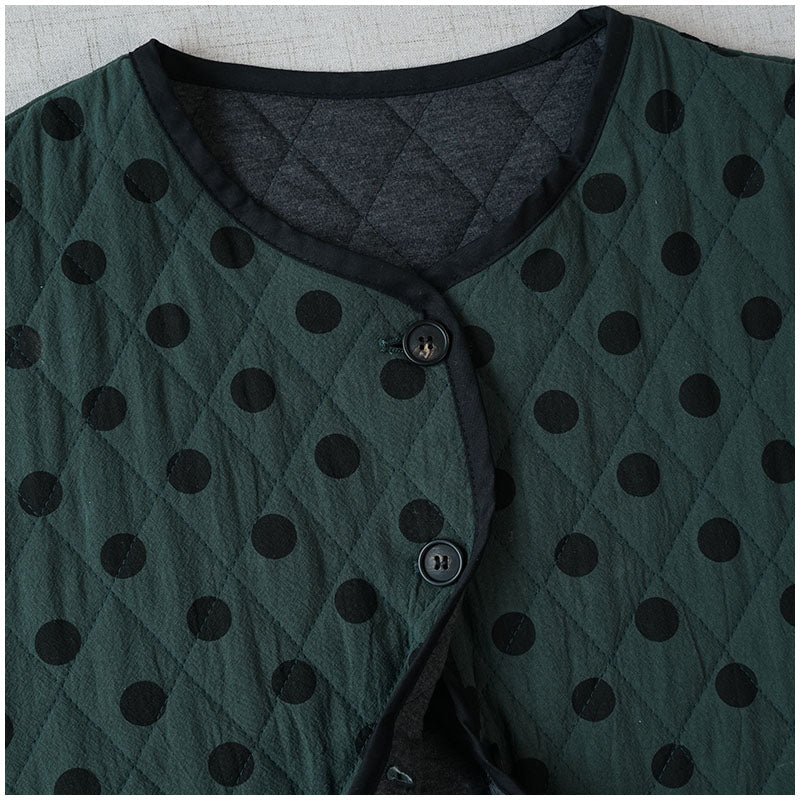 Quilted Cotton Padded Vest — Retro Single-Breasted Sleeveless Outerwear for Autumn/Winter