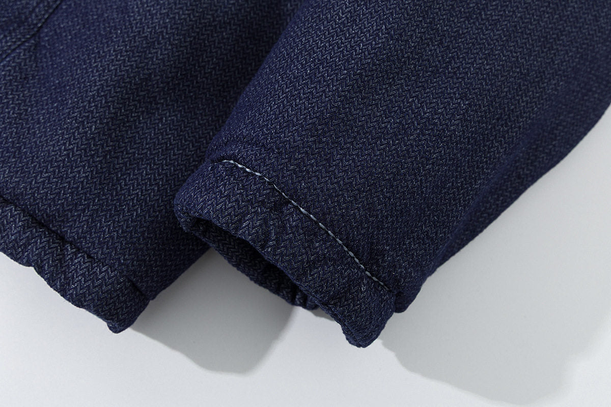 INDIGO STYLE Vintage Taoist Robe Denim Jacket - Two-Tone Oversized Coat (25AW)