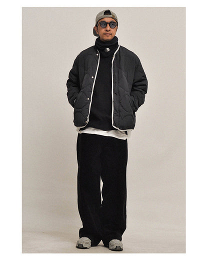 Japanese Style Quilted Down Inner Jacket - Lightweight 90% Goose Down (Unisex)