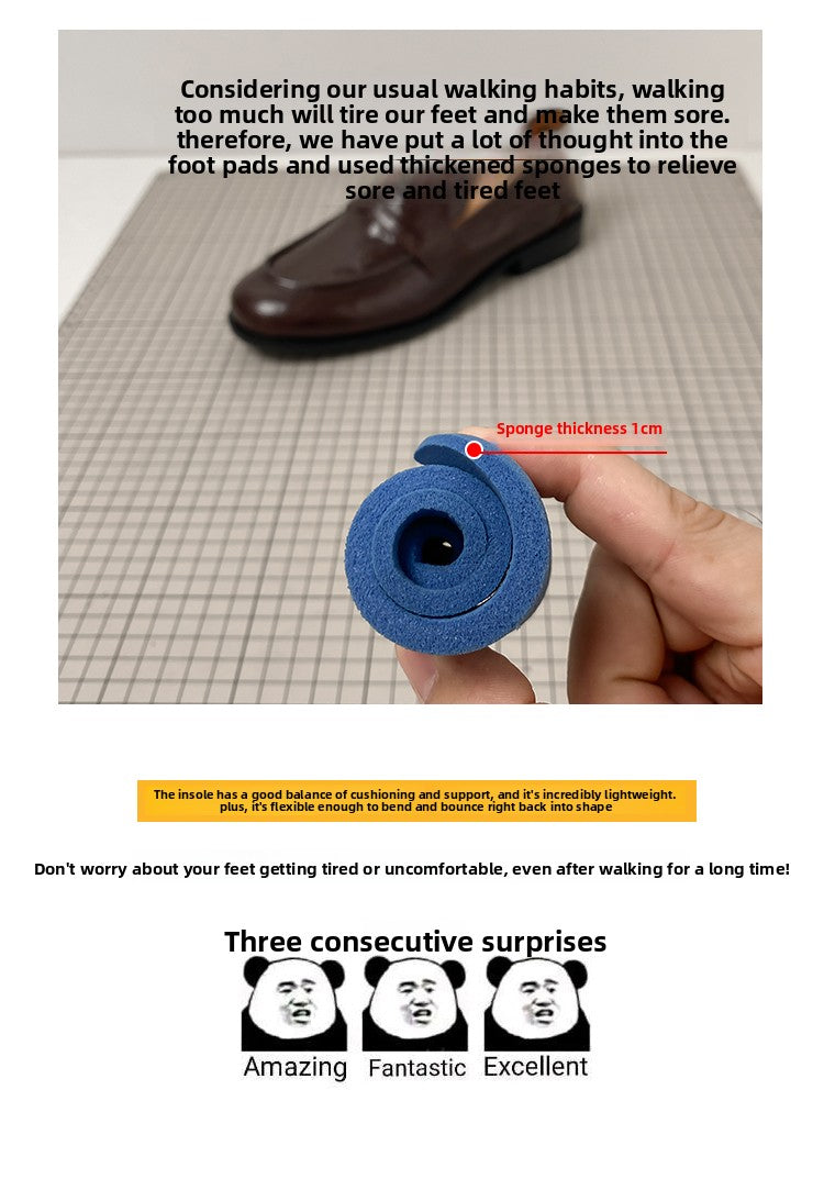 Women's Retro Genuine Leather Loafers - Sheepskin Slip-On Chunky Heel British Style Lazy Shoes