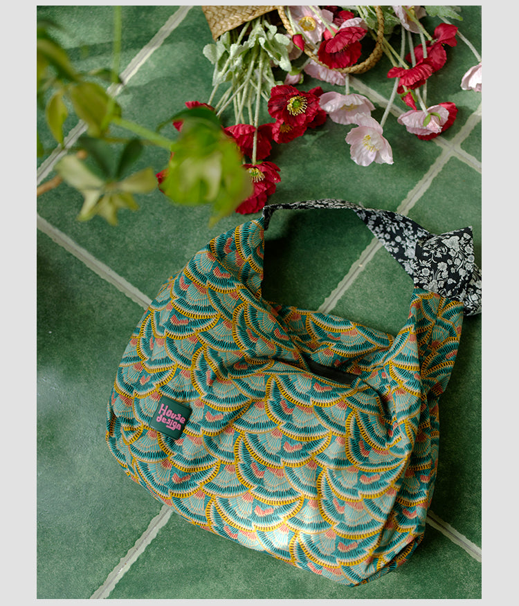 Original Spring Summer New Print Large Capacity Retro Shoulder Bag Fashion Crossbody Lightweight Tote Bag