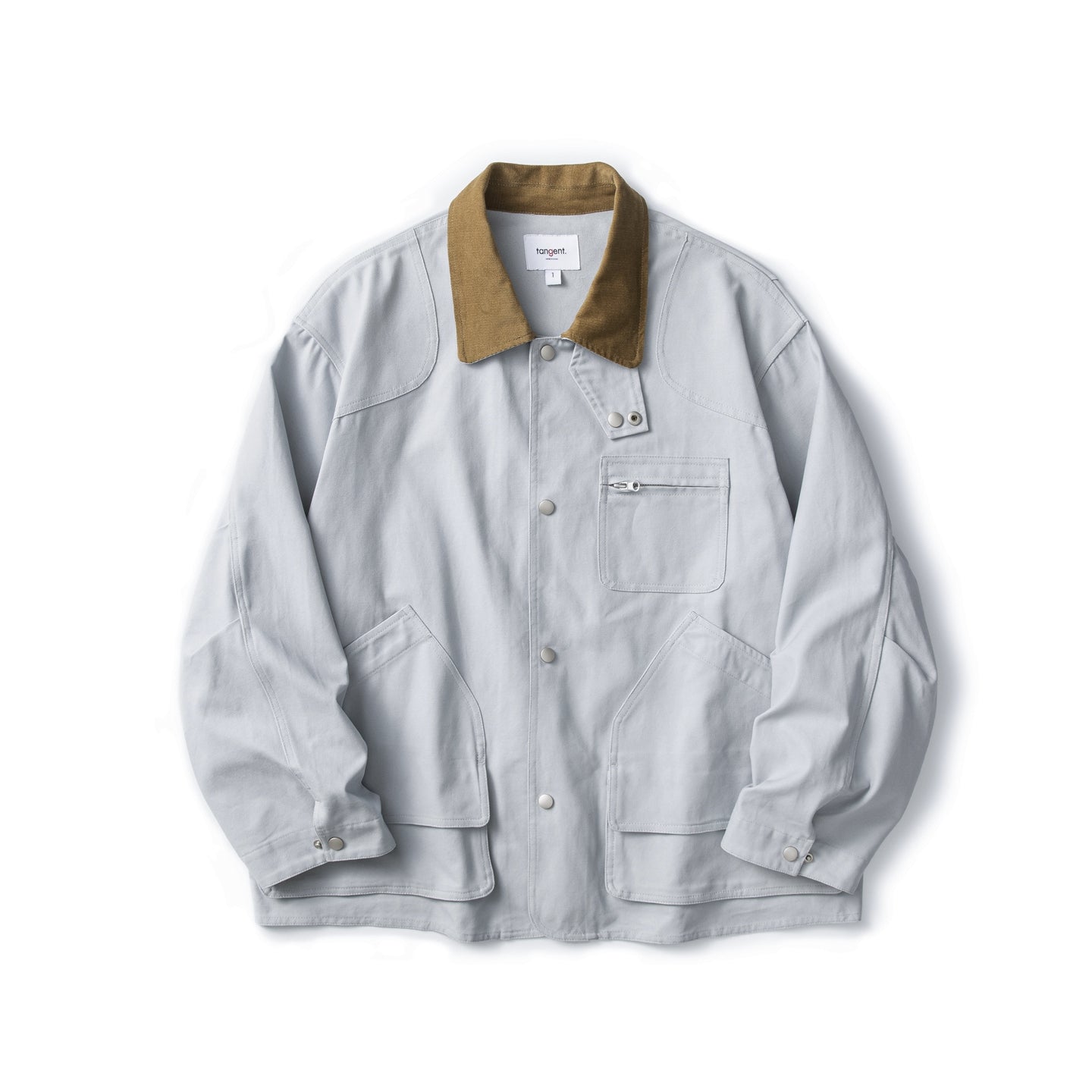 Corduroy Patchwork Color-Block Hunting Jacket – Turn-Down Collar Multi-Pocket Workwear (Unisex)