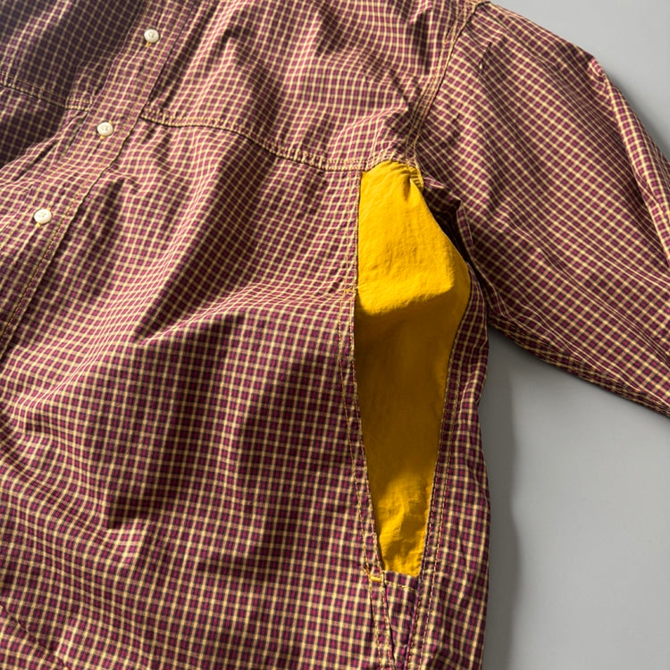 Mountain Style Camping Outdoor Jacket Spring Summer New Hooded Plaid Loose Casual Yarn-Dyed Men's Coat Top