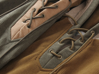 Japanese Style Fleece-Lined Hooded Sweatshirt - Thickened Pullover Hoodie (Men)