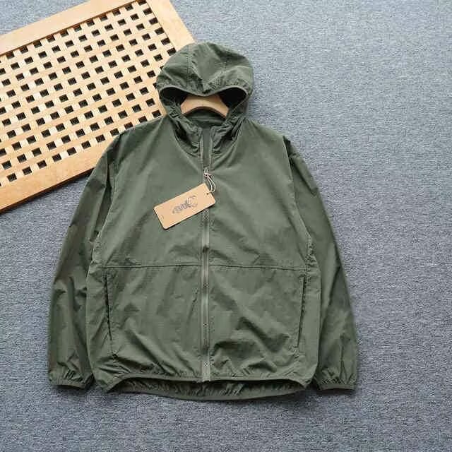 American Style Summer Hooded Sun Protection Jacket Versatile Breathable Unisex Lightweight Trendy Coat with a Sense of Design