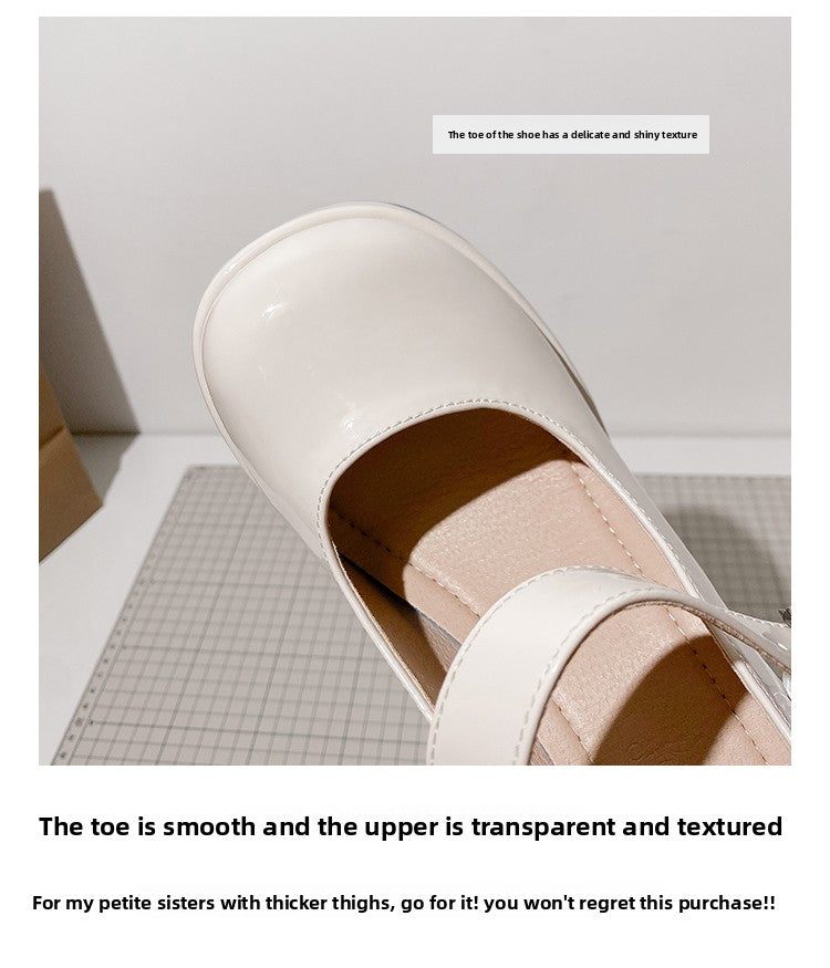 Women's French Style Mary Jane Wedding Shoes - Waterproof Platform Chunky Heel Elegant Bridesmaid Shoes