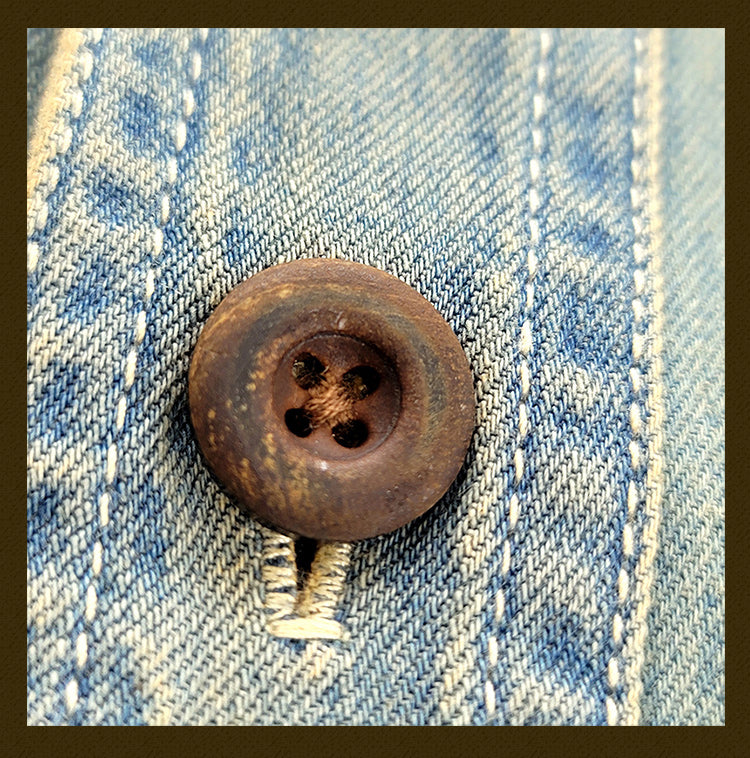 Summer Cotton Denim Short Sleeve Shirt Amekaji Retro Casual New Arrival