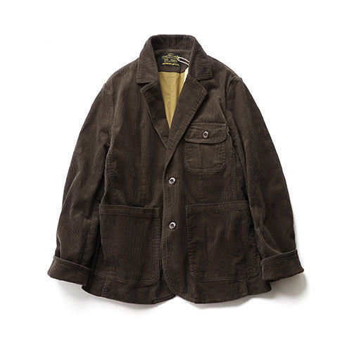 American Retro Amekaji Corduroy Safari Blazer - Casual Suit Jacket (Men)