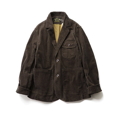 American Retro Amekaji Corduroy Safari Blazer - Casual Suit Jacket (Men)