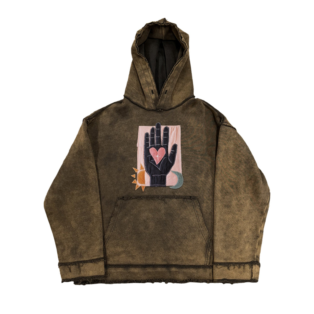 Artist Patchwork High-End Hoodie – Creative Mottled Texture Streetwear (Unisex)