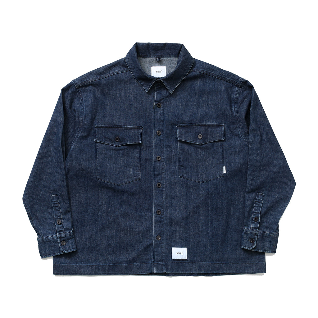 Japanese Style Retro Casual Loose Denim Shirt Unisex Solid Color Jacket