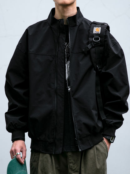 Men's American Style Waterproof Coach Jacket - Trendy Stand Collar Outdoor Windbreaker