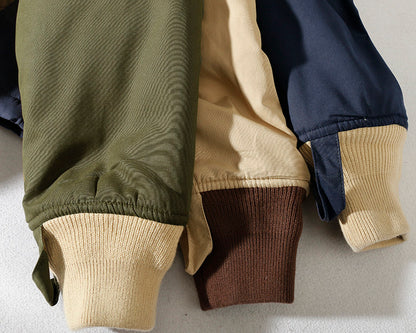 Japanese Retro Quilted Cotton Jacket - Baseball Collar Vintage Coat (Men)