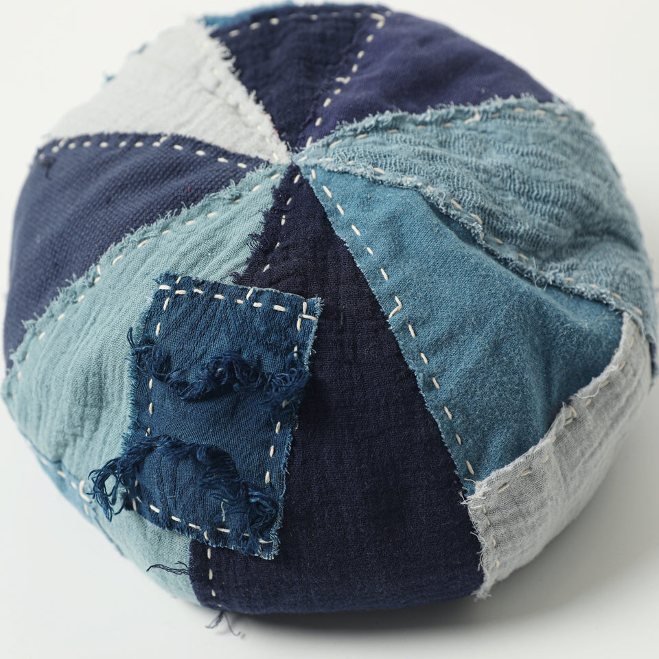 Original Handmade Japanese Boro Patchwork Octagonal Hat Painter Hat Blue Dye Vintage Hat for Men and Women