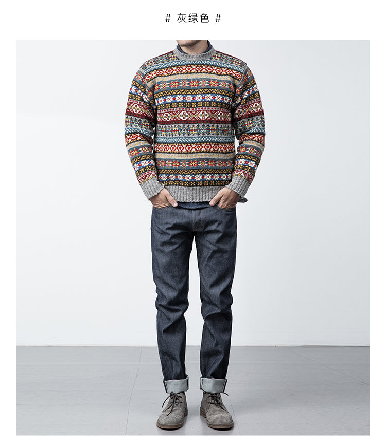 Jamiesons 130-Year Fair Isle Wool Sweater – Scottish Heritage Knit (Unisex)