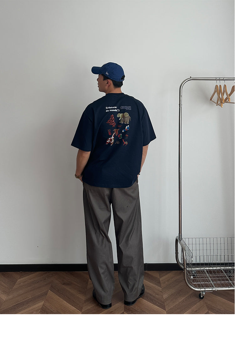 Animal Nature Life Theme Loose Fit Short Sleeve T-Shirt