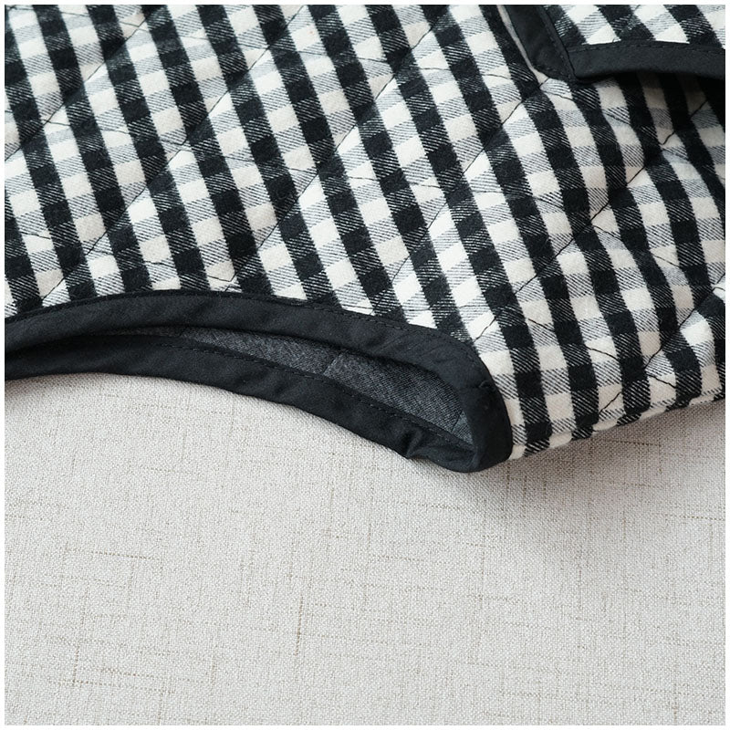 Quilted Cotton Padded Vest — Retro Single-Breasted Sleeveless Outerwear for Autumn/Winter