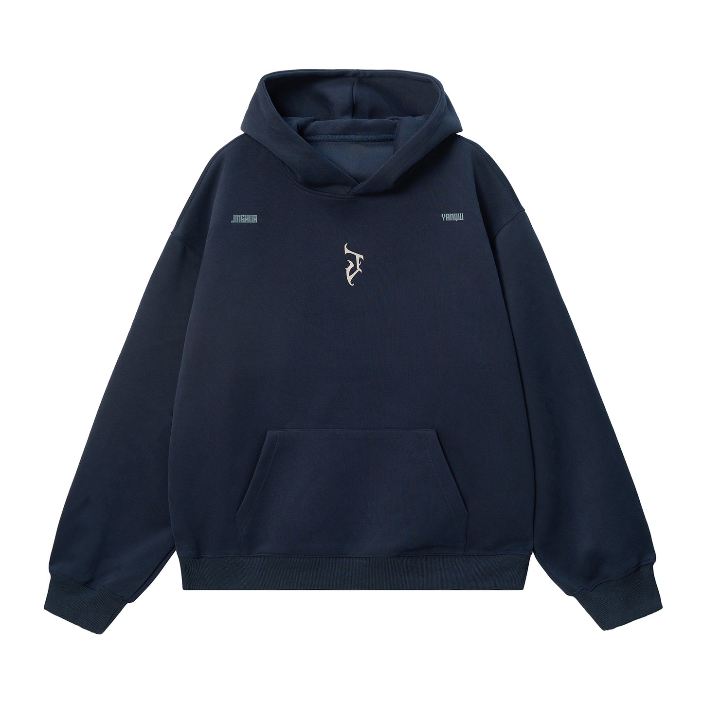 “J” Gothic Letter Hoodie – American High-Street Heavyweight Sweater