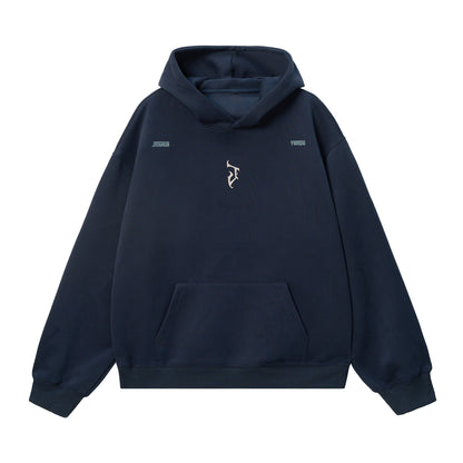 “J” Gothic Letter Hoodie – American High-Street Heavyweight Sweater