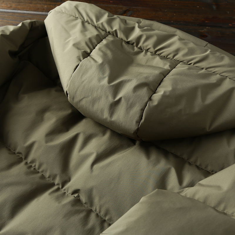 Men's Plus Size 800 Fill Power Mid-Length Down Jacket - Euro-American Style Hooded Thickened Cold-Resistant Warm Coat