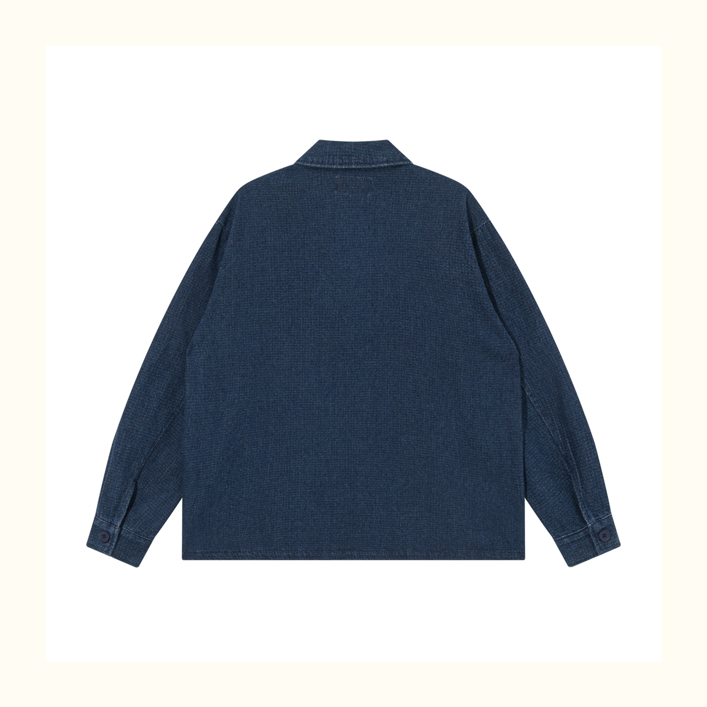 Ethnic-Style Buckle Denim Jacket – Vintage Washed Casual Outerwear with Chinese Folk Detail