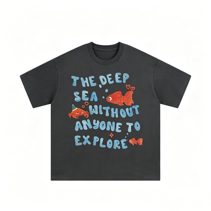 Alphabet Cartoon Print Loose T-Shirt – Vintage Unisex Casual Streetwear – Japanese vintage | yamalin clothes | Yamalinclothes