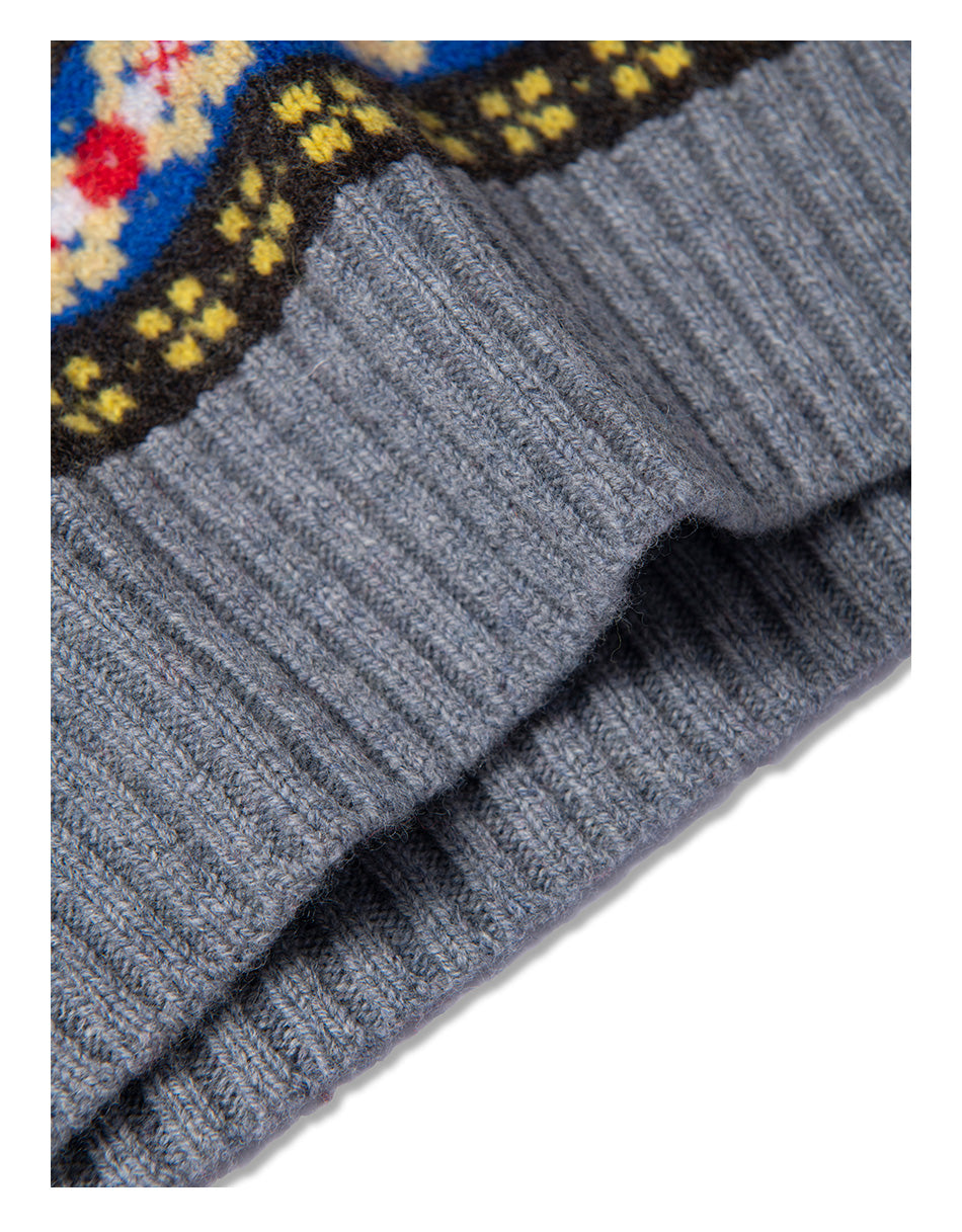 Fair Isle Merino Wool Crew Neck Sweater – Vintage British Retro (Unisex)