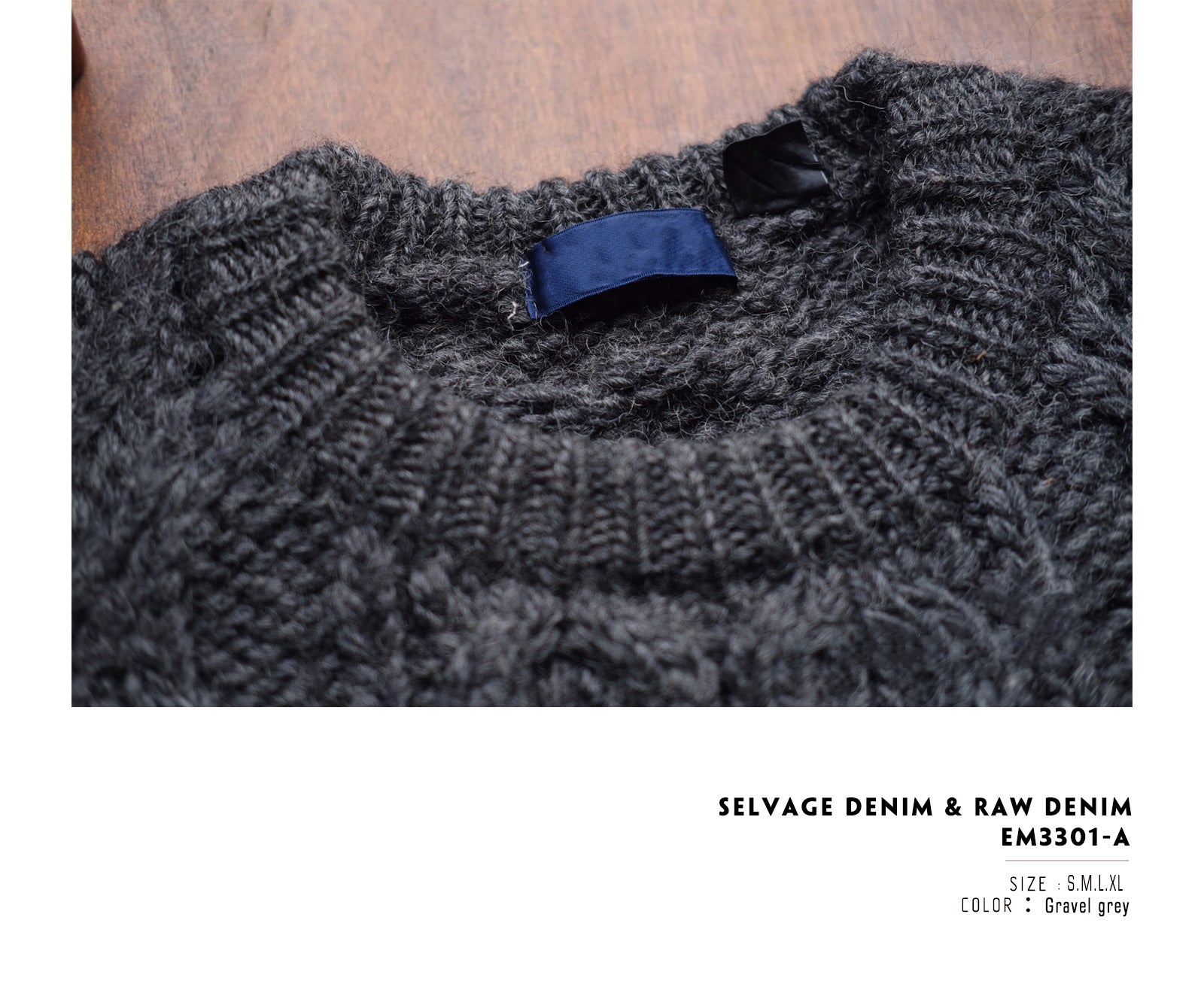 Fisherman-Style Aran Wool Sweater – Thick Knit Retro Khaki Unisex