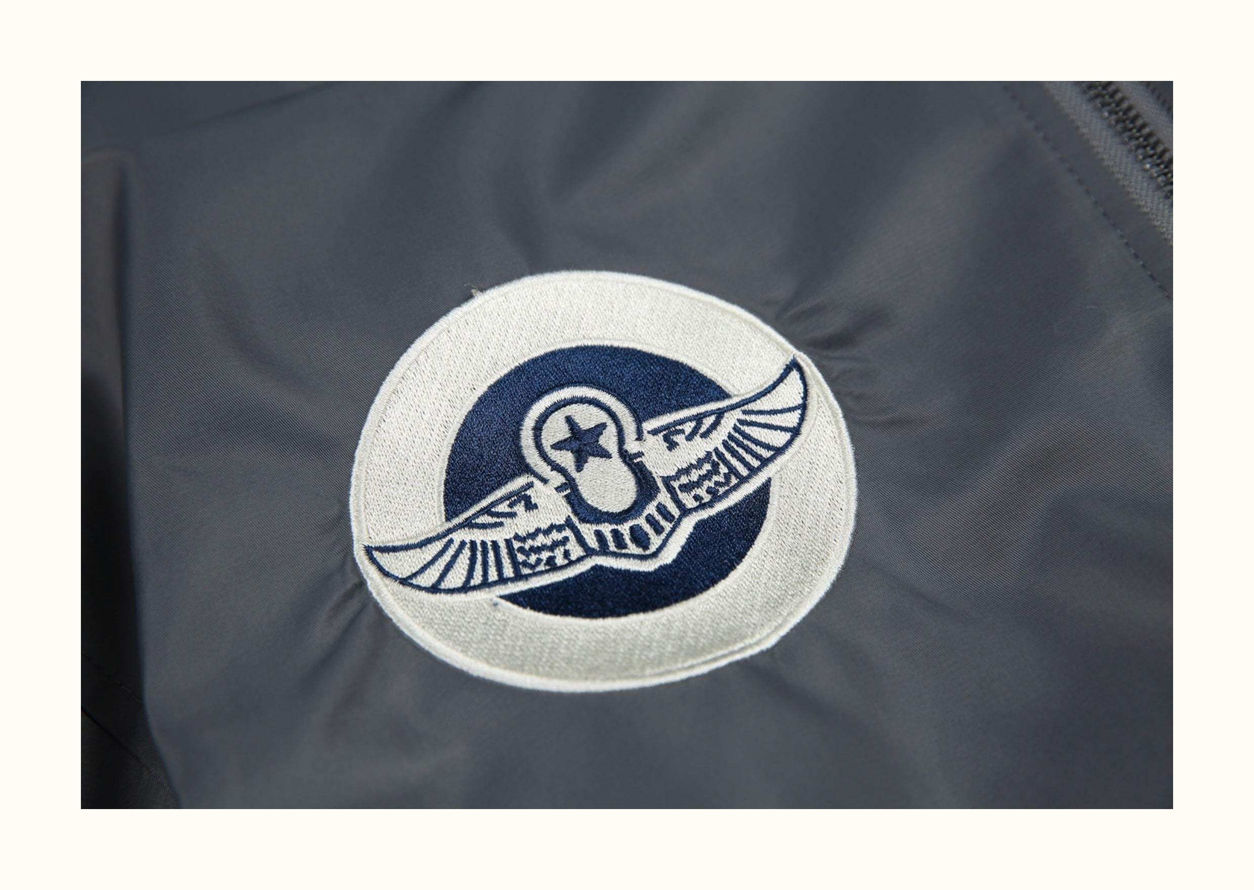 American-Retro Embroidered Badge Flight Jacket – Baseball Collar Short Coat (Unisex)