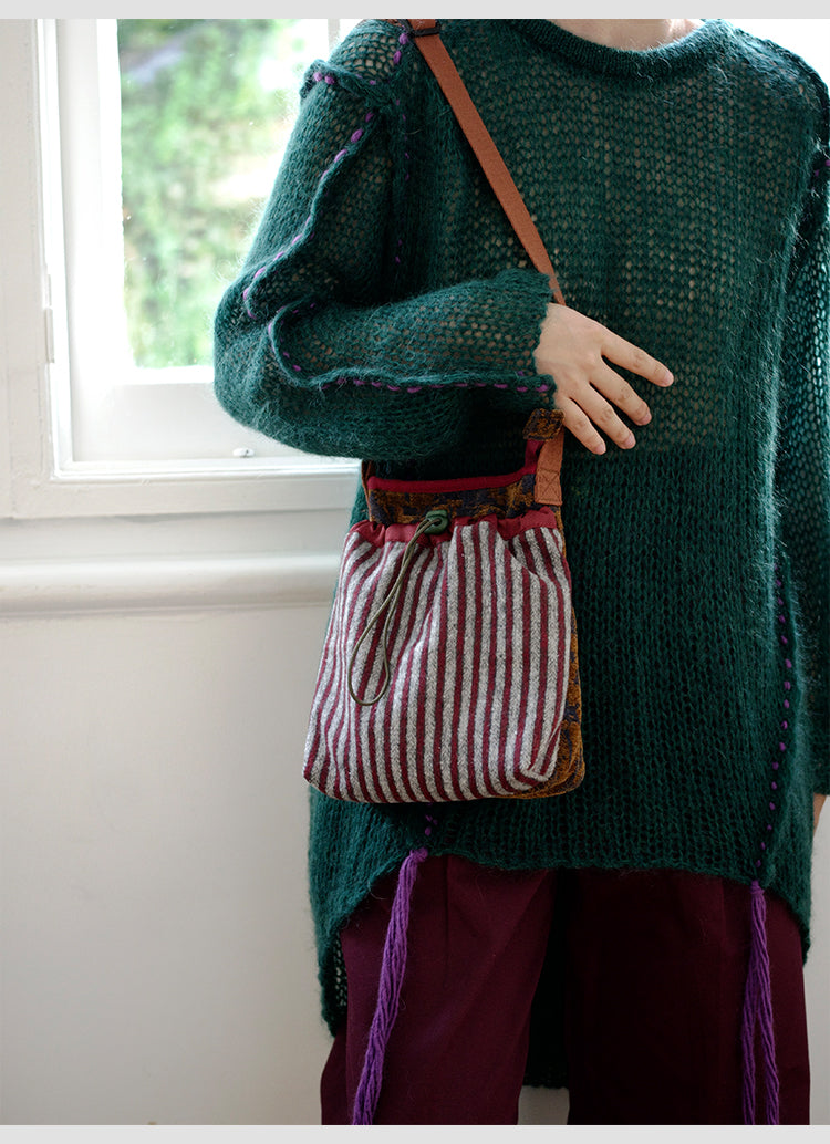 Original 2024 Autumn Winter New Wool Lightweight Crossbody Phone Bag Retro Niche Mini Bag