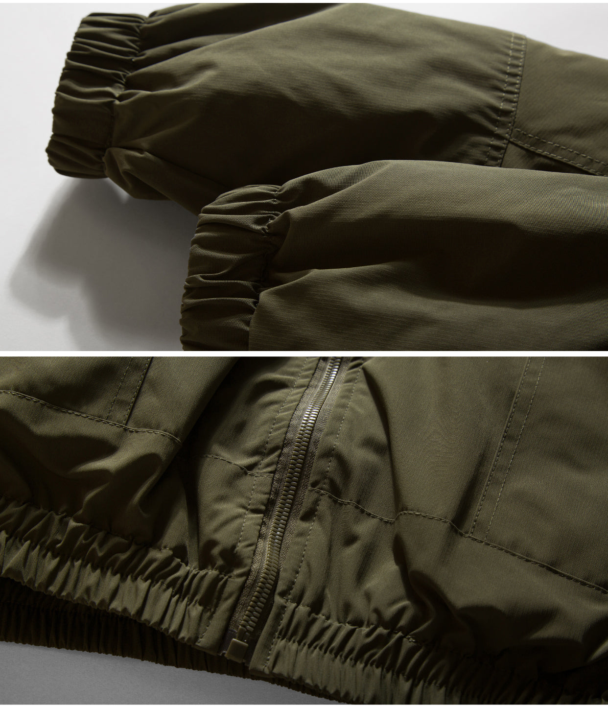 Army Green Hooded Short Down Jacket – Loose Fit Cold-Resistant Puffer (Unisex)