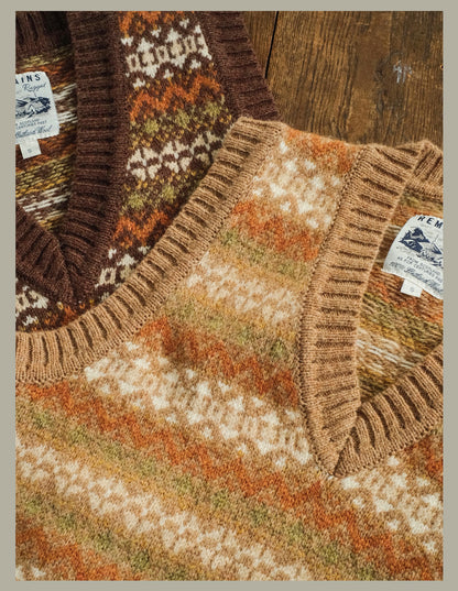 British-Retro Fair Isle Wool Vest – Idle Style Jacquard (Unisex)