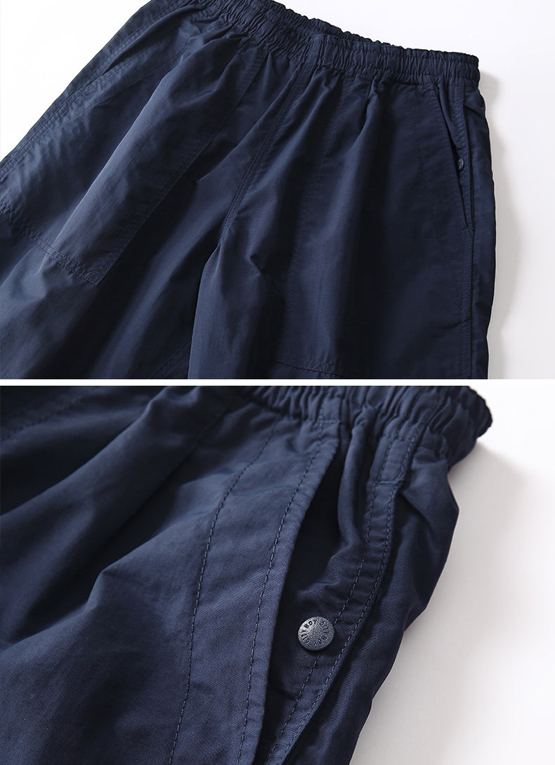 Unisex Japanese Style Summer Cargo Pants - Thin Quick-Dry Breathable Loose Paratrooper Pants