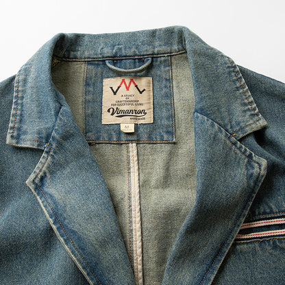 Japanese Retro Washed Distressed Denim Blazer - Loose Casual Jacket 2025 (Men)