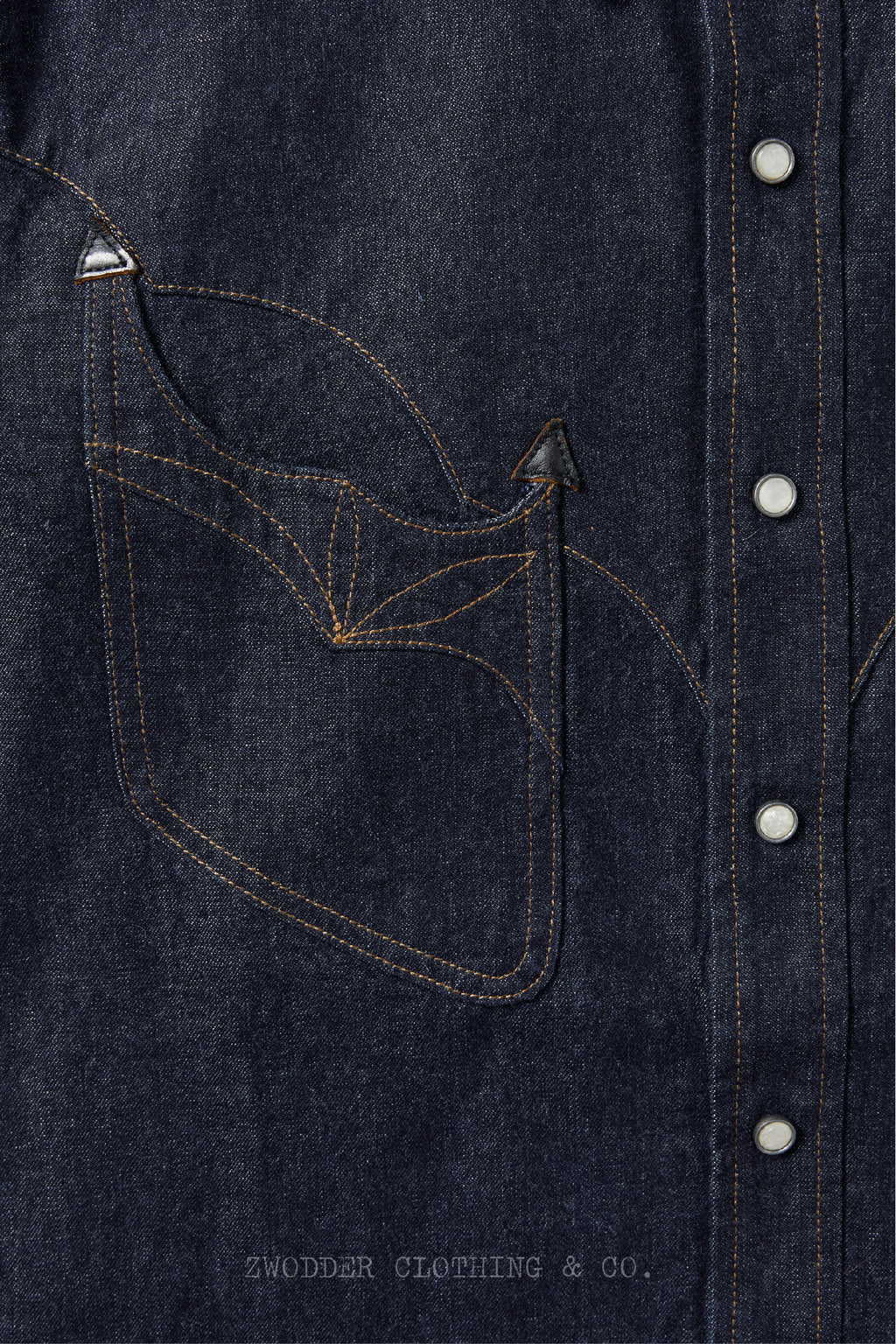 Zwodder Patchwork Leather & Denim Long-Sleeve Shirt – Vintage Americana Style