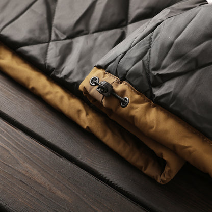 Men's Plus Size Euro-American Style Winter Jacket - Windproof Waterproof Hooded Thickened Cotton Coat