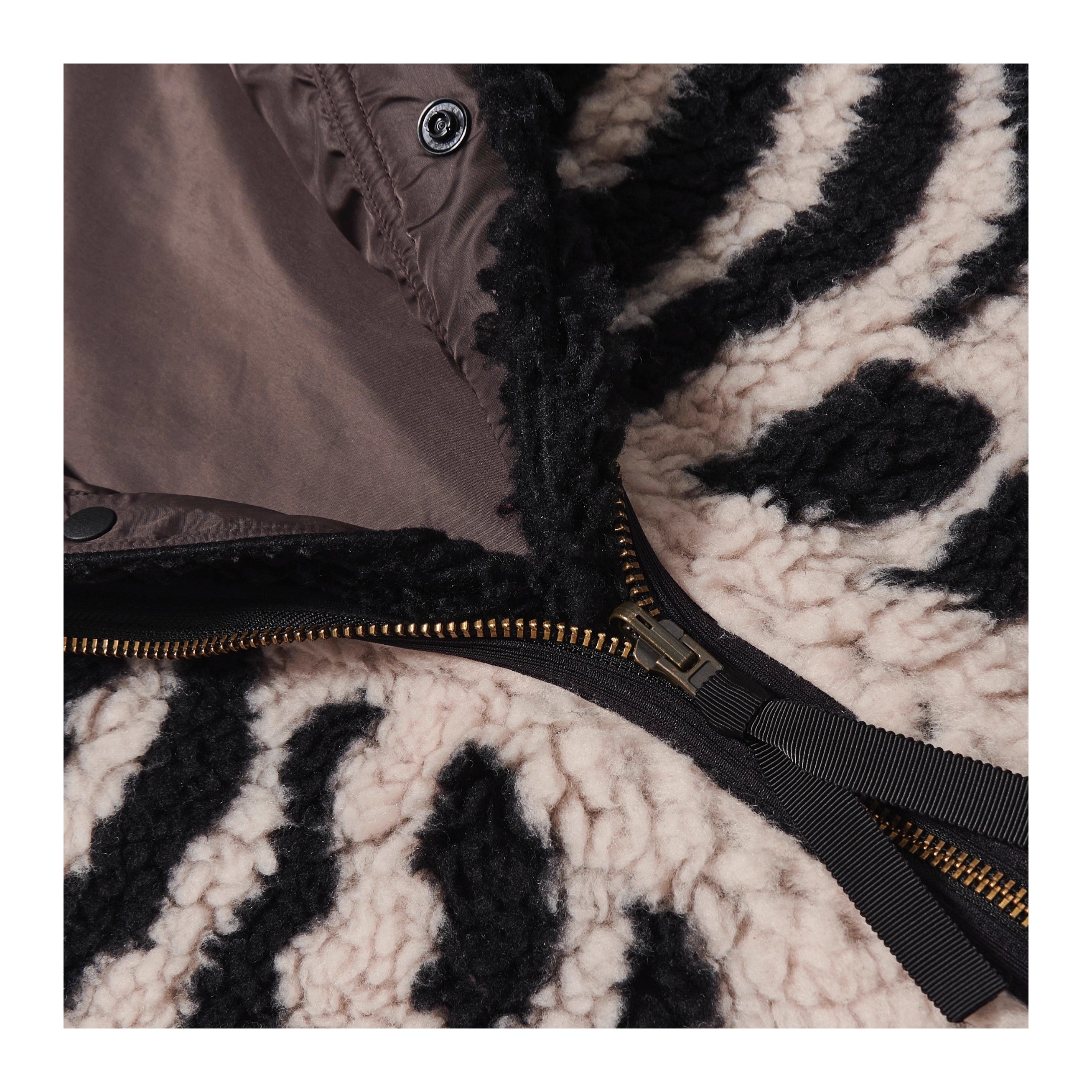 Reversible Lamb-Wool & Fleece Half-Turtleneck Jacket – KAPITAL 25AW (Unisex)