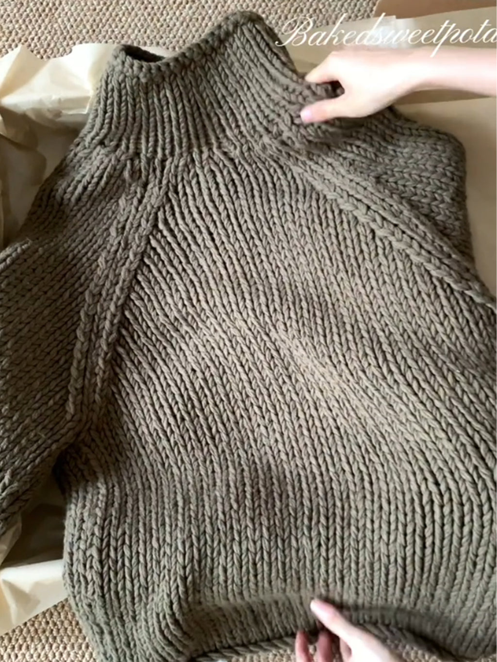 Retro Mustard Green Cable-Knit Half-Turtleneck Cardigan – High-Grade Cozy Luxe for Women