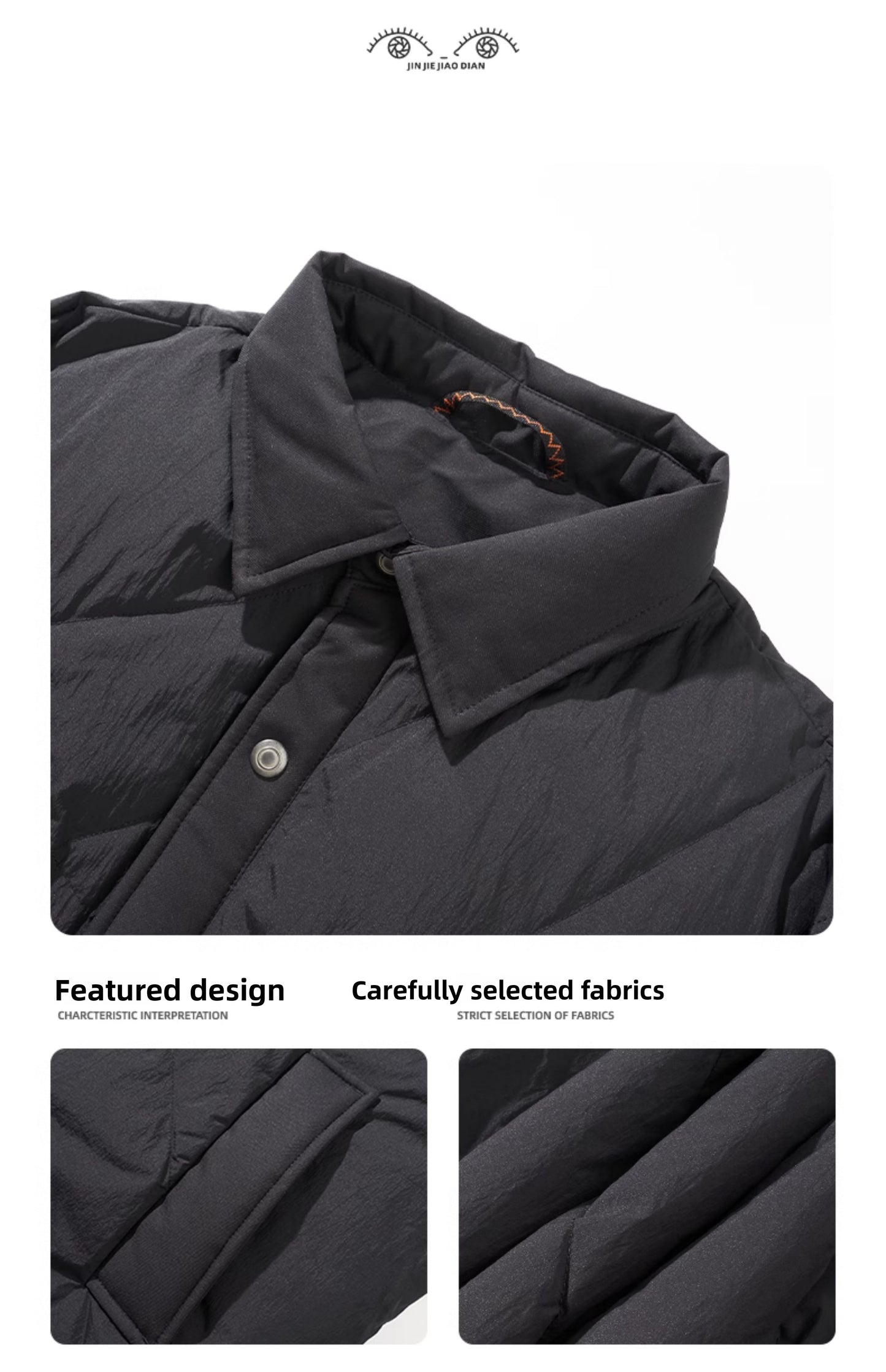Belgium High-End 85% Duck Down Mid-Length Jacket - Mature Style Winter Coat (Men)