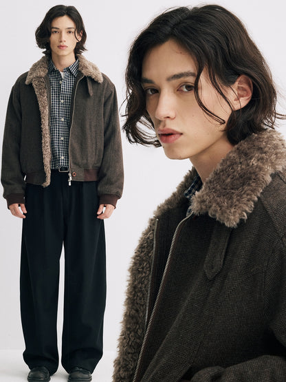 Coke Life Carpem Unisex Winter Cotton Jacket - Japanese Casual Retro Wool Collar Short Coat