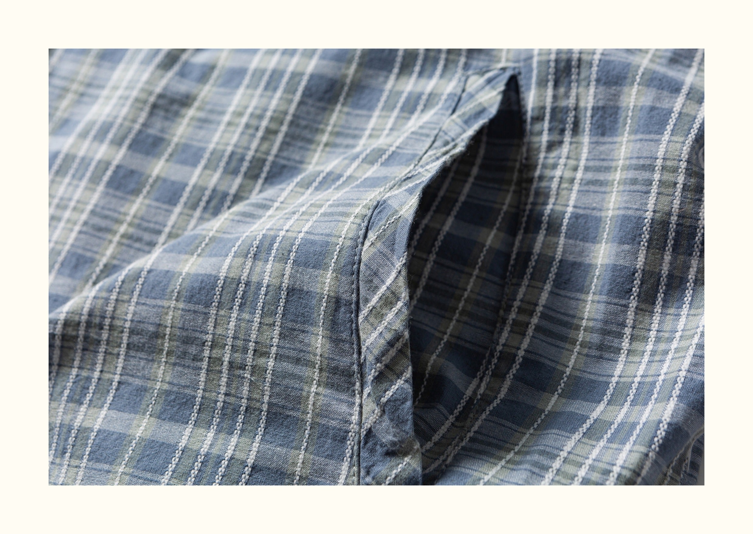 American Retro Workwear Plaid Shirt – Loose Zip-Pocket, Turn-Down Collar (Unisex)