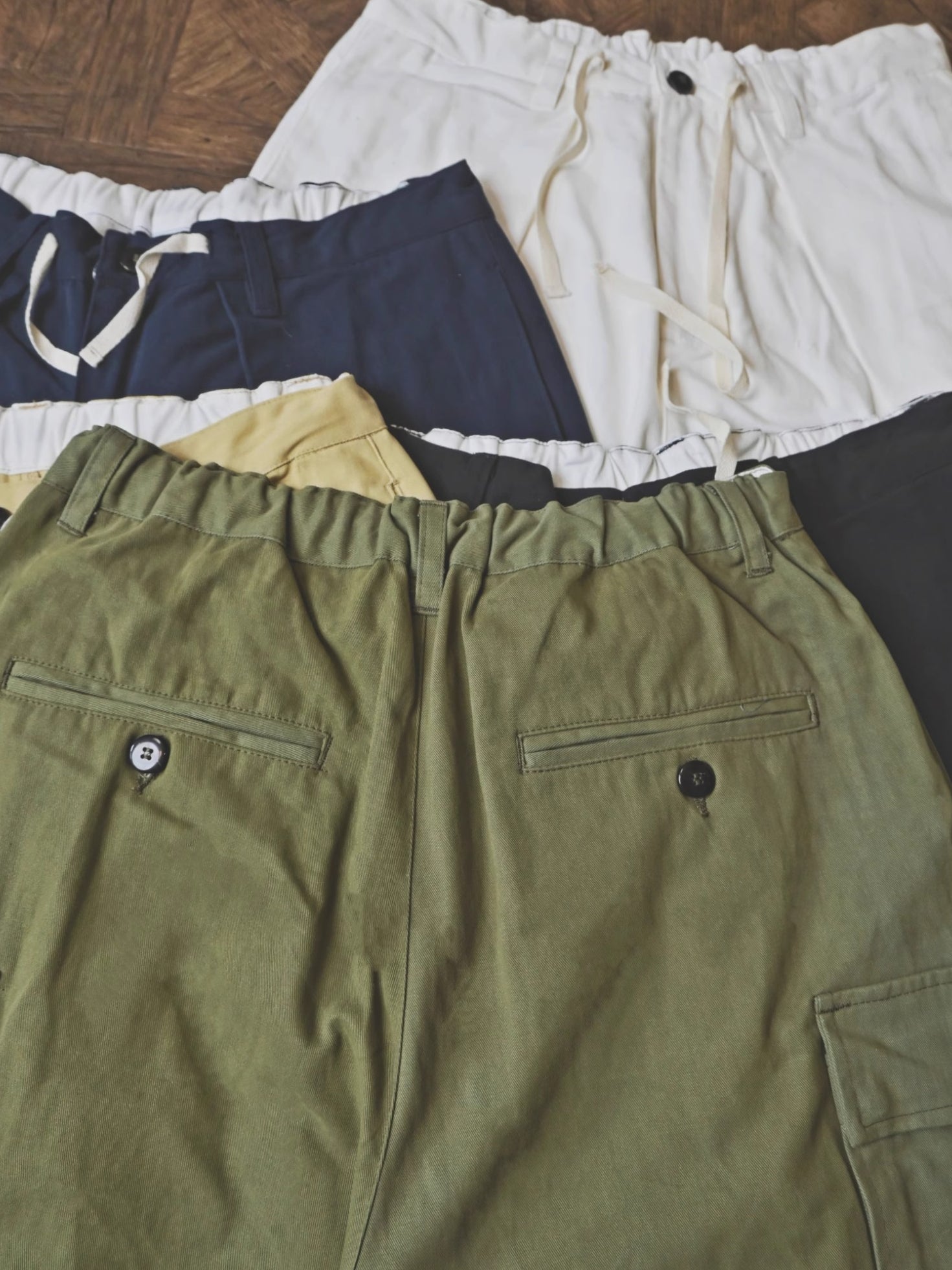 Vintage Oversized Cargo Shorts Balloon Pants A-Line Vintage Five-Point Shorts Trendy All-Cotton Japanese Style