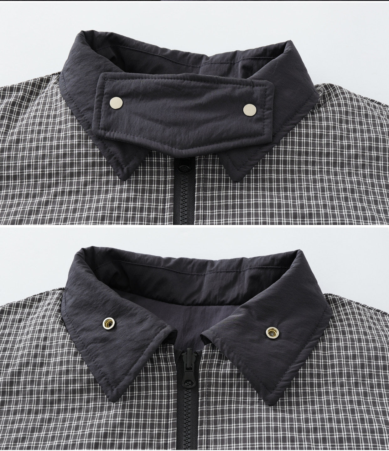 Reversible Plaid Cotton Jacket - Thick Double-Sided Multi-Pocket Coat (Men)