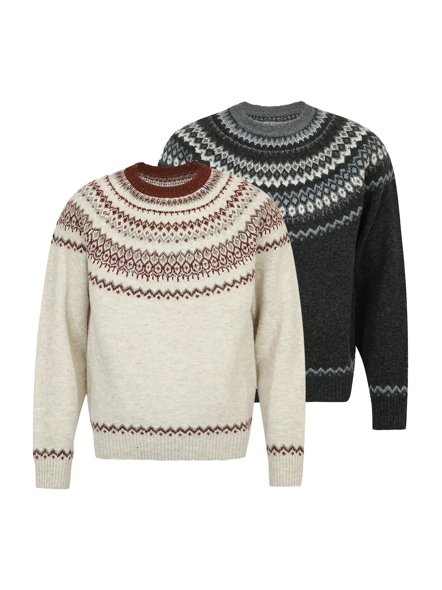 Fair Isle Wool-Blend Jacquard Sweater – Old Money Unisex Knit