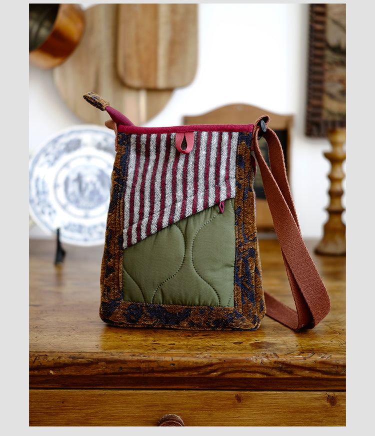 Original 2024 Autumn Winter New Wool Lightweight Crossbody Phone Bag Retro Niche Mini Bag