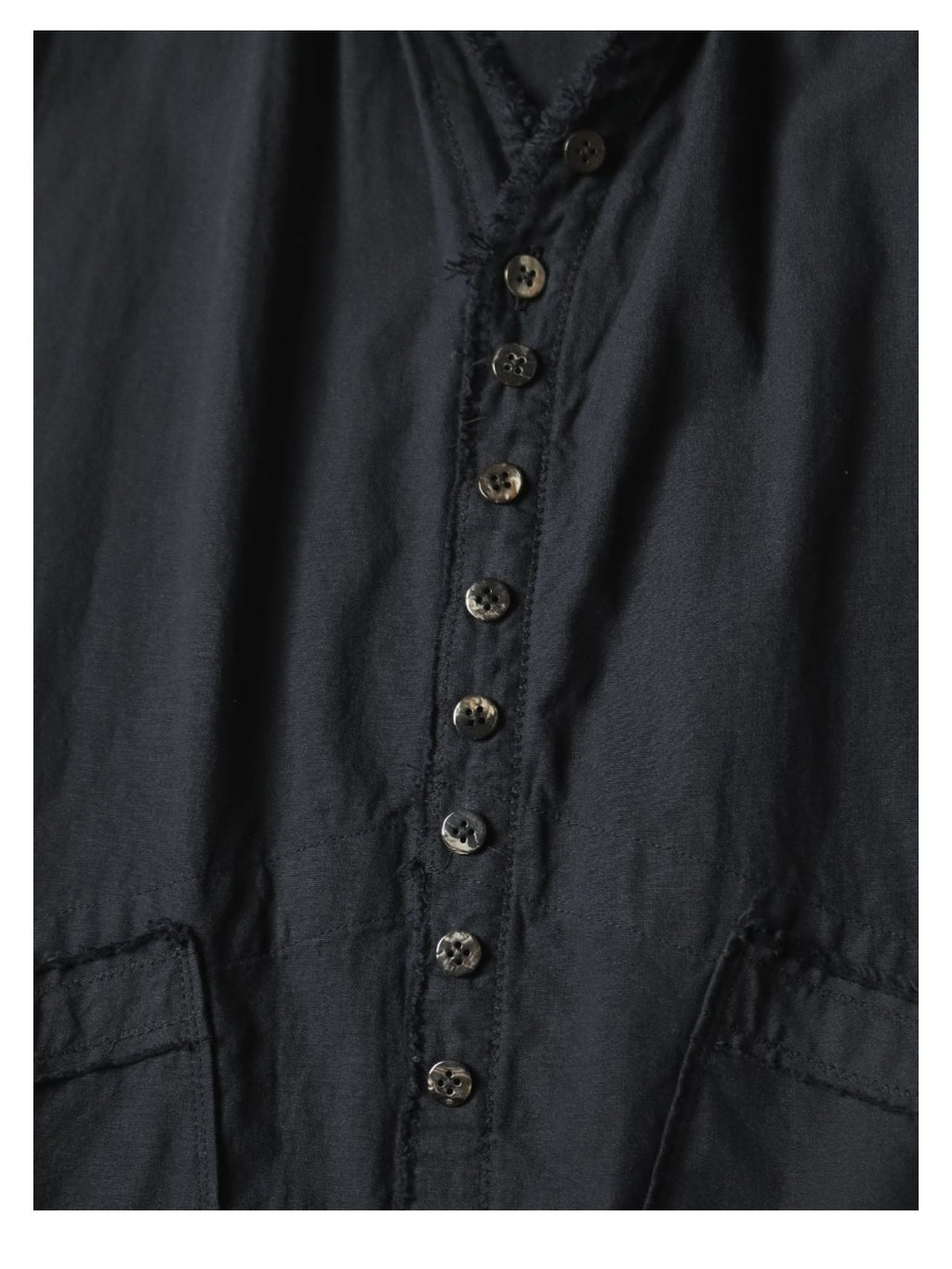 25AW Kapital Kazuhiro Hirata Cotton-Linen Shirt – Double Pocket, Irregular Button, Loose Japanese Streetwear