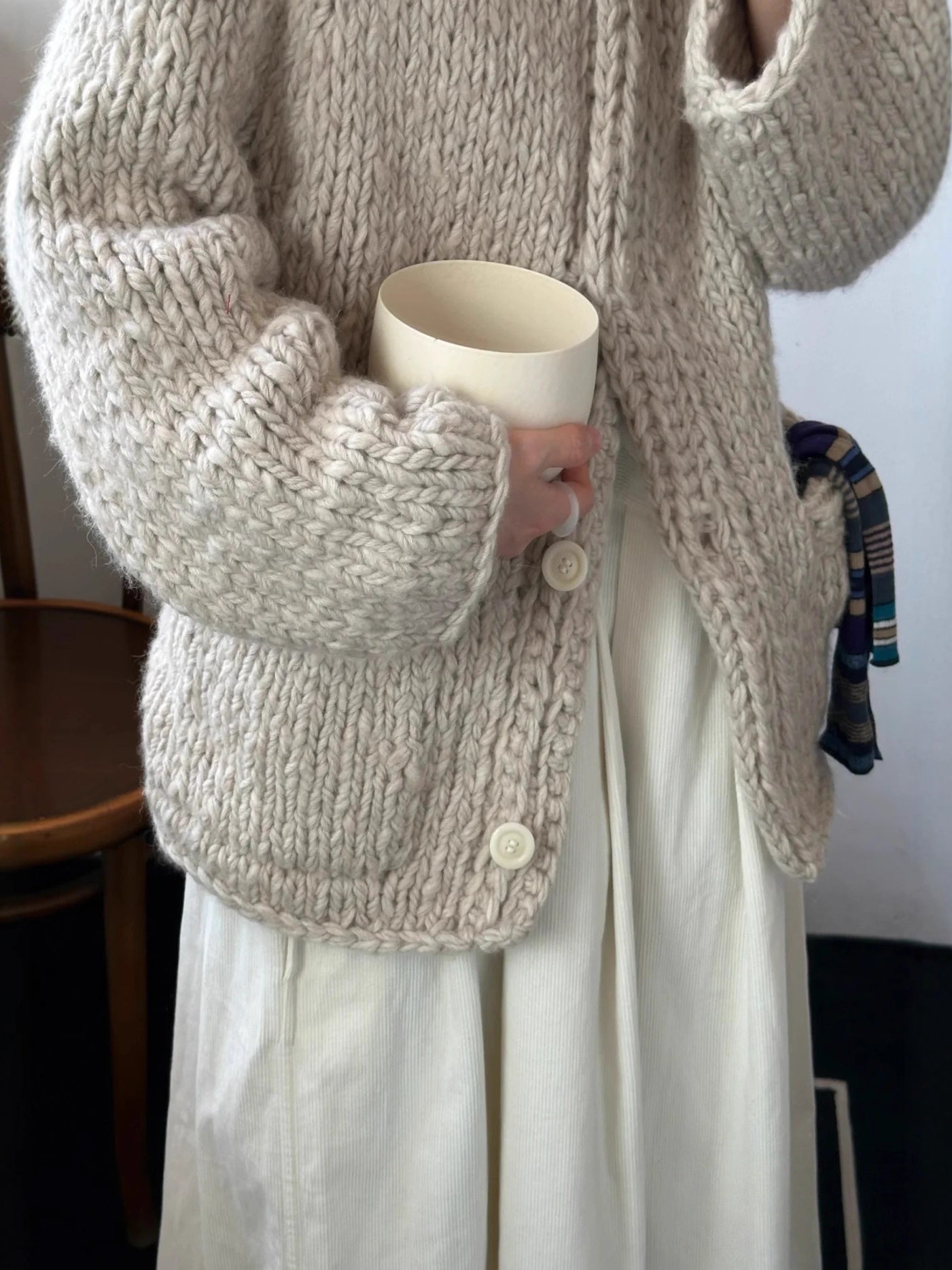 Hand-Woven Korean Designer Cardigan Jacket – Instant Delivery 2025 “C-asey” Old-Money Style (Unisex)