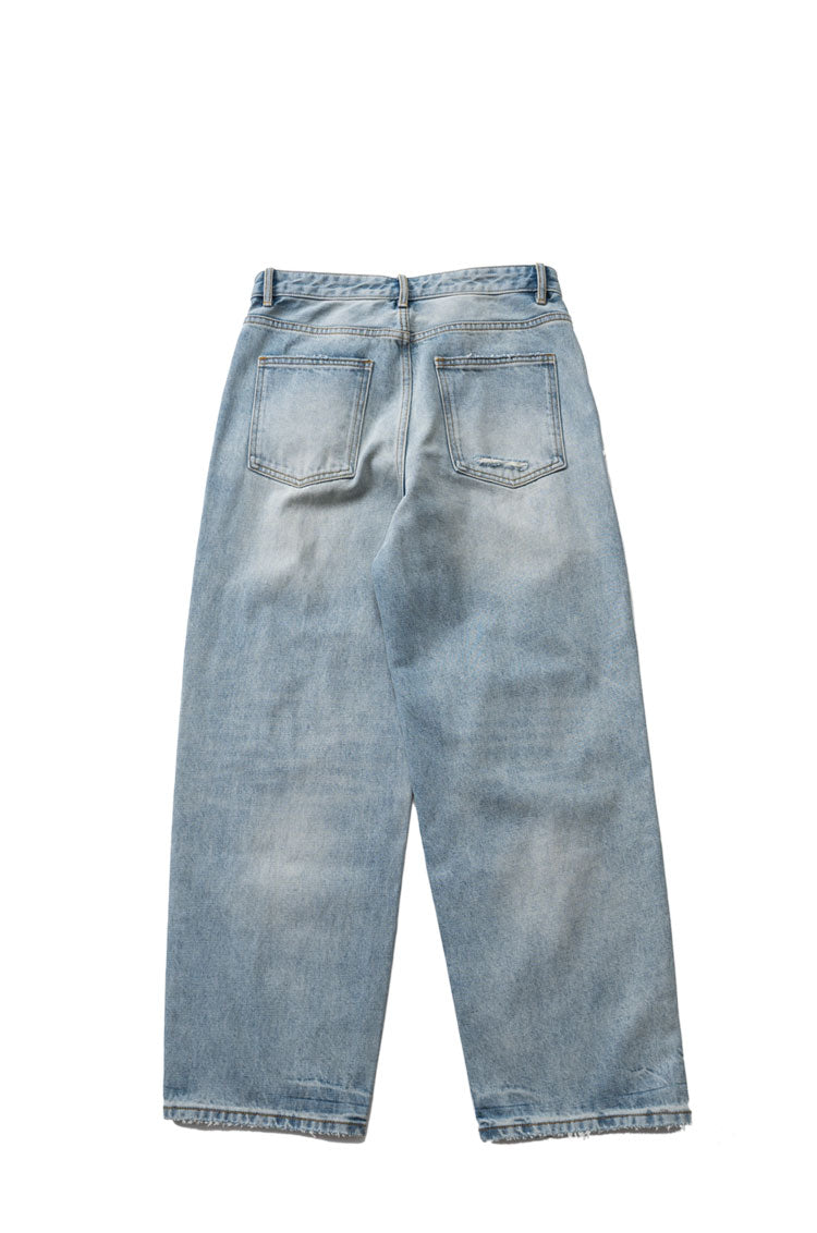 Retro Washed Graffiti Print Crewneck Sweatshirt – Distressed Loose Unisex