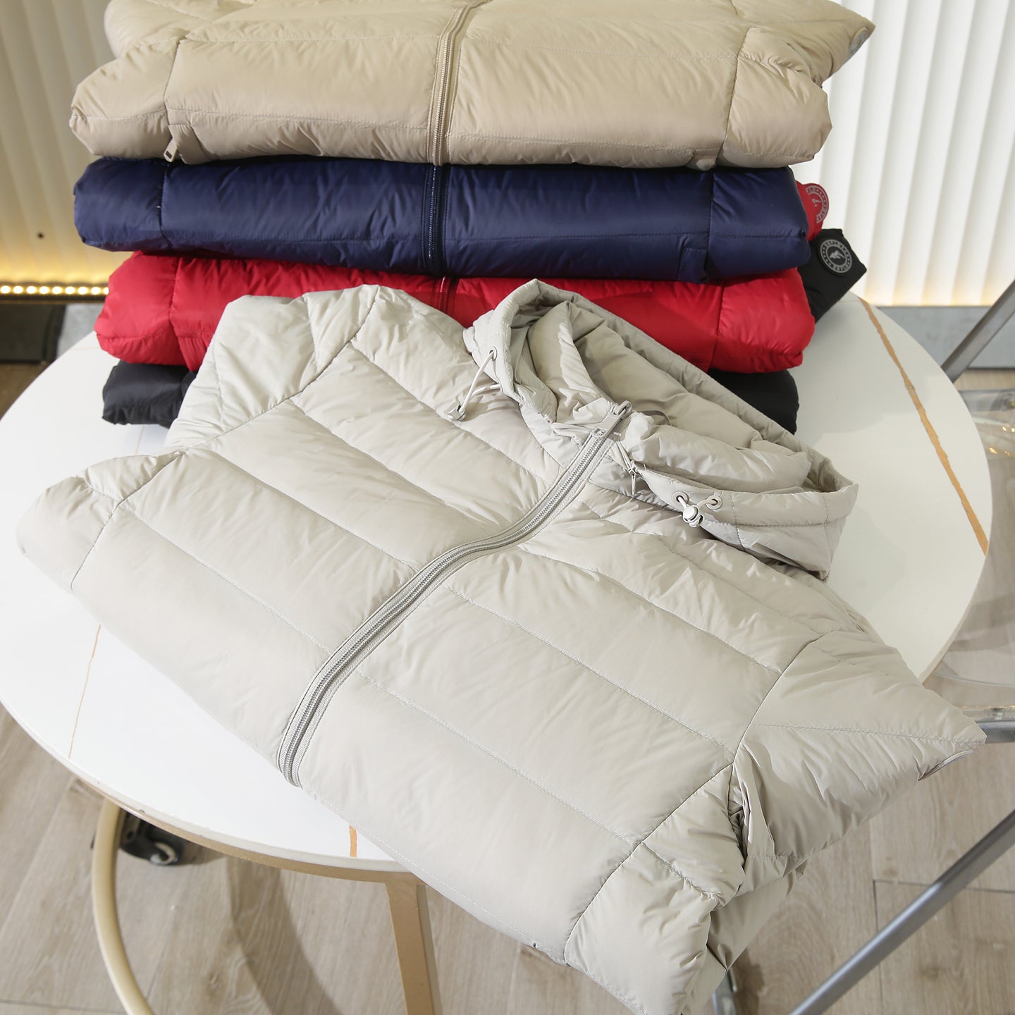 Men's Export Overstock Lightweight Hooded Down Jacket - Autumn Winter Warm Short Cold-Proof Coat