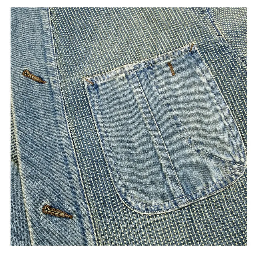 blue dyed denim thorn road robe jacket cardigan coat click vintage washed pluck dye distressed non-rrl | Japanese vintage | yamalin clothes | Yamalinclothes